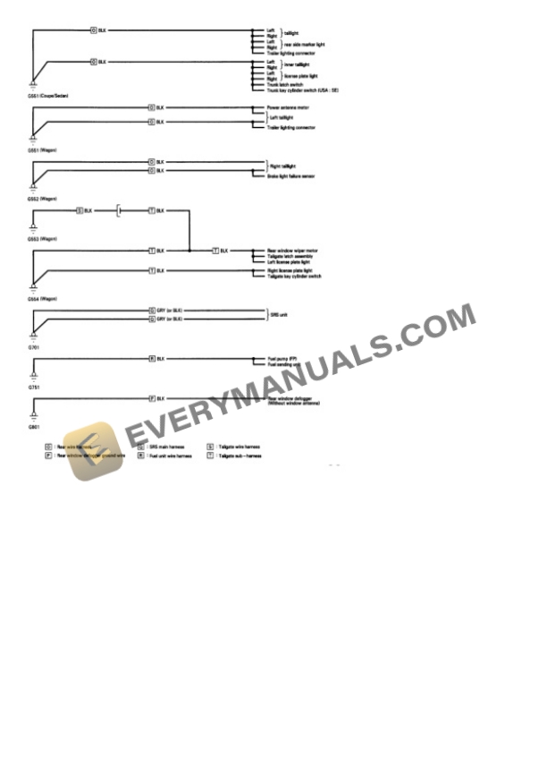 Honda Accord LX Coupe 1997 Electrical Diagrams L4-2156cc 2.2L SOHC MFI 5 Honda Accord LX Coupe 1997 Electrical Diagrams L4-2156cc 2.2L SOHC MFI - Image 3