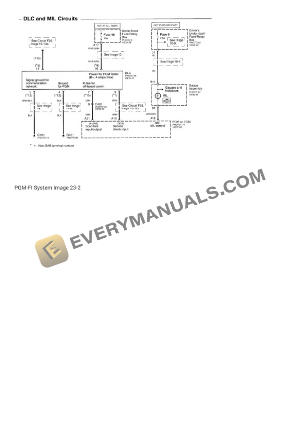 Honda Accord LX Coupe 2002 Electrical Diagrams L4-2254cc 2.3L SOHC (VTEC) MFI 6 Honda Accord LX Coupe 2002 Electrical Diagrams L4-2254cc 2.3L SOHC (VTEC) MFI - Image 4