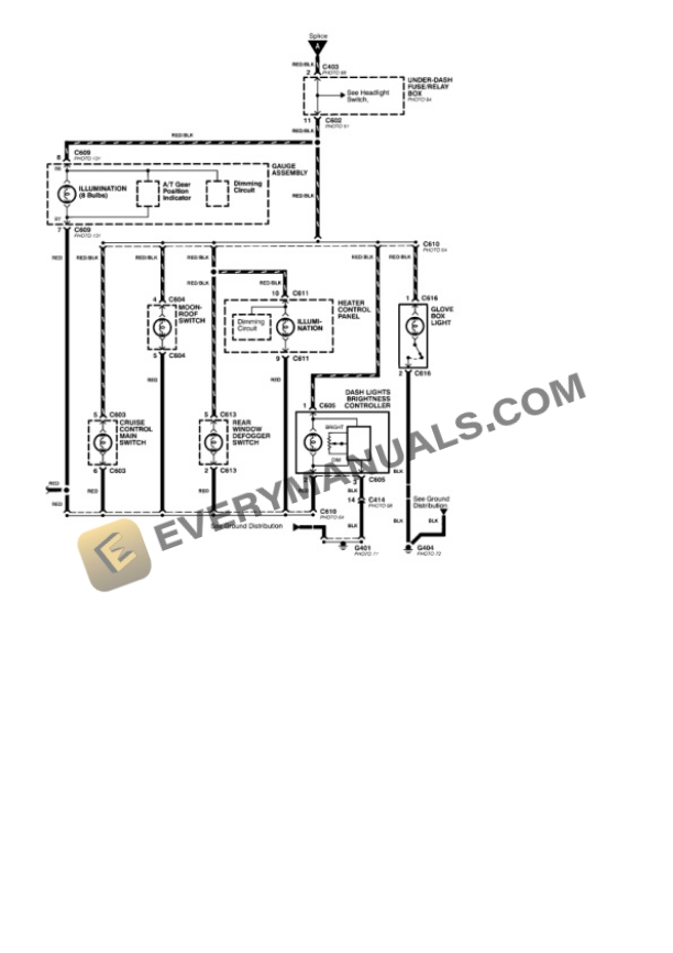 Honda Accord Sedan 1995 Electrical Diagrams L4-2.2L SOHC VTEC 4 Honda Accord Sedan 1995 Electrical Diagrams L4-2.2L SOHC VTEC - Image 2