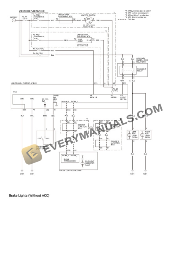 Honda Accord Sedan 2017 Electrical Diagrams L4-2.4L (K24W1) 4 Honda Accord Sedan 2017 Electrical Diagrams L4-2.4L (K24W1) - Image 2