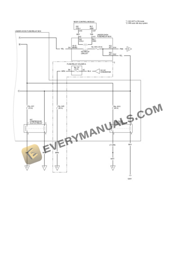 Honda Accord Sedan 2021 Electrical Diagrams L4-1.5L Turbo (L15BE) 5 Honda Accord Sedan 2021 Electrical Diagrams L4-1.5L Turbo (L15BE) - Image 3