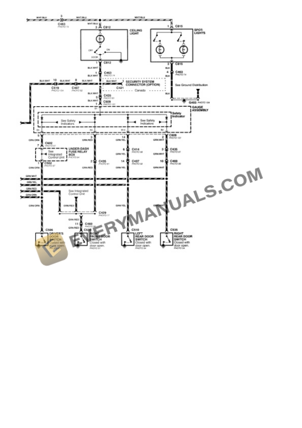 Honda Accord Wagon 1996 Electrical Diagrams L4-2.2L SOHC VTEC 7 Honda Accord Wagon 1996 Electrical Diagrams L4-2.2L SOHC VTEC - Image 5