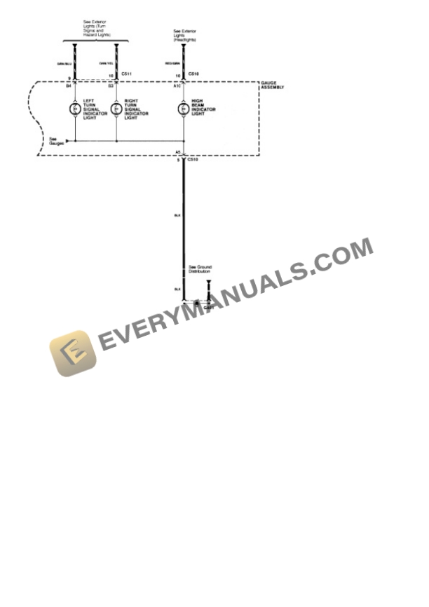 Honda Civic 1992 Electrical Diagrams L4-1493cc 1.5L SOHC (16 valve) 6 Honda Civic 1992 Electrical Diagrams L4-1493cc 1.5L SOHC (16 valve) - Image 4