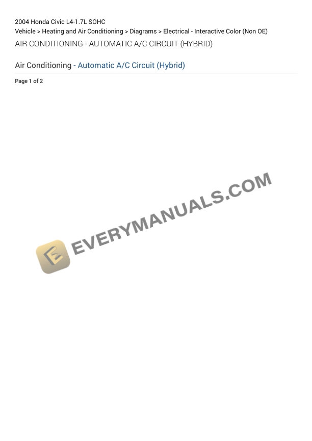 honda civic 2004 electrical diagrams l4 17l sohc 1