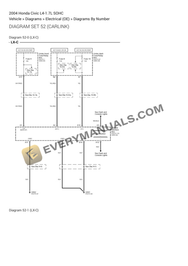 Honda Civic 2004 Electrical Diagrams L4-1.7L SOHC 6 Honda Civic 2004 Electrical Diagrams L4-1.7L SOHC - Image 4