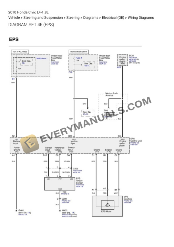 Honda Civic 2010 Electrical Diagrams L4-1.8L 7 Honda Civic 2010 Electrical Diagrams L4-1.8L - Image 5