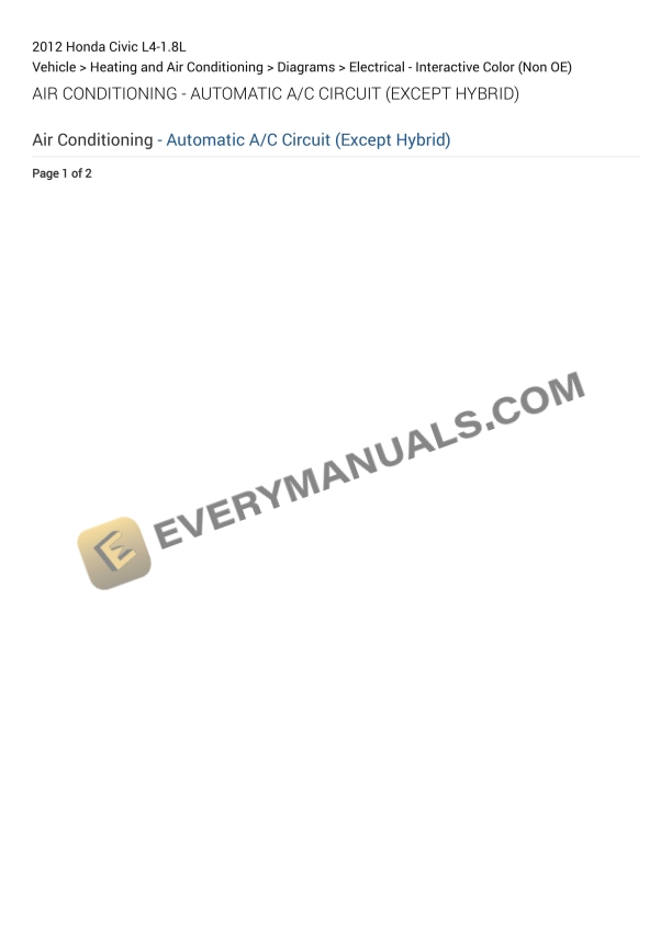 Honda Civic 2012 Electrical Diagrams L4-1.8L 2 honda civic 2012 electrical diagrams l4 18l 1