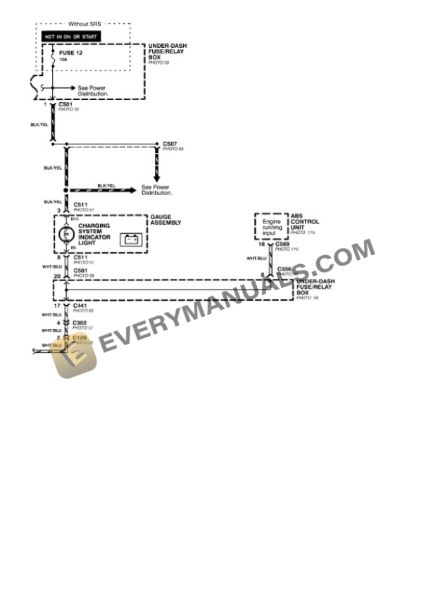 Honda Civic Coupe 1995 Electrical Diagrams L4-1.5L SOHC (8 valve) 7 Honda Civic Coupe 1995 Electrical Diagrams L4-1.5L SOHC (8 valve) - Image 5