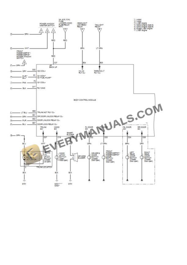 Honda Civic Coupe Si 2019 Electrical Diagrams L4-1.5L Turbo (L15B7) 6 Honda Civic Coupe Si 2019 Electrical Diagrams L4-1.5L Turbo (L15B7) - Image 4