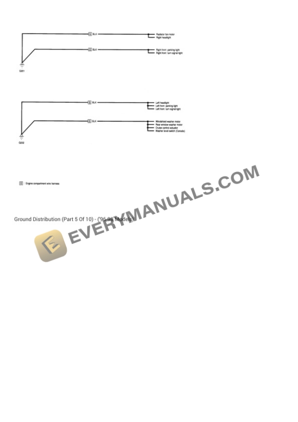 Honda Civic EX Coupe 1999 Electrical Diagrams L4-1590cc 1.6L SOHC (VTEC) MFI 5 Honda Civic EX Coupe 1999 Electrical Diagrams L4-1590cc 1.6L SOHC (VTEC) MFI - Image 3