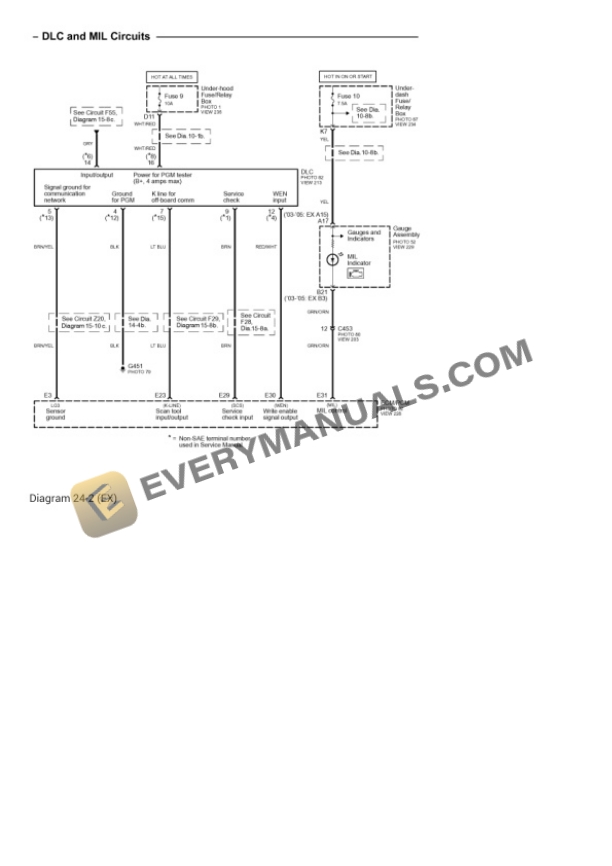Honda Civic GX Sedan 2002 Electrical Diagrams L4-1.7L CNG 5 Honda Civic GX Sedan 2002 Electrical Diagrams L4-1.7L CNG - Image 3