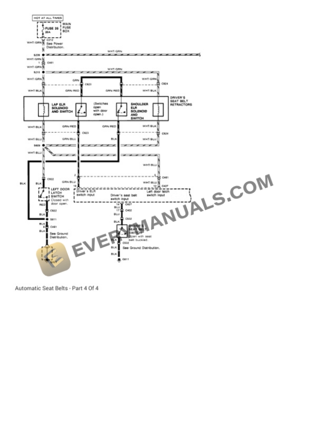 Honda Civic Hatchback 1991 Electrical Diagrams L4-1493cc 1.5L SOHC (D15B1) TBI 5 Honda Civic Hatchback 1991 Electrical Diagrams L4-1493cc 1.5L SOHC (D15B1) TBI - Image 3