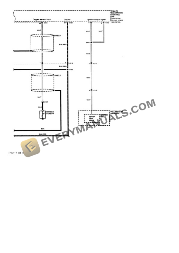 Honda Civic Hatchback Si 1991 Electrical Diagrams L4-1590cc 1.6L SOHC (D16A6) MFI 6 Honda Civic Hatchback Si 1991 Electrical Diagrams L4-1590cc 1.6L SOHC (D16A6) MFI - Image 4