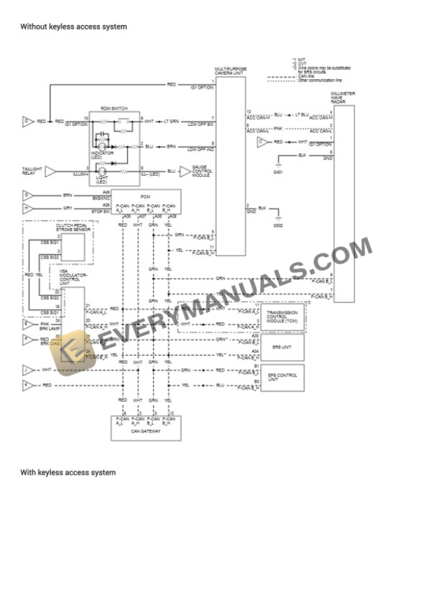 Honda Civic Hatchback Type-R 2017 Electrical Diagrams L4-2.0L Turbo (K20C1 6 Honda Civic Hatchback Type-R 2017 Electrical Diagrams L4-2.0L Turbo (K20C1 - Image 4