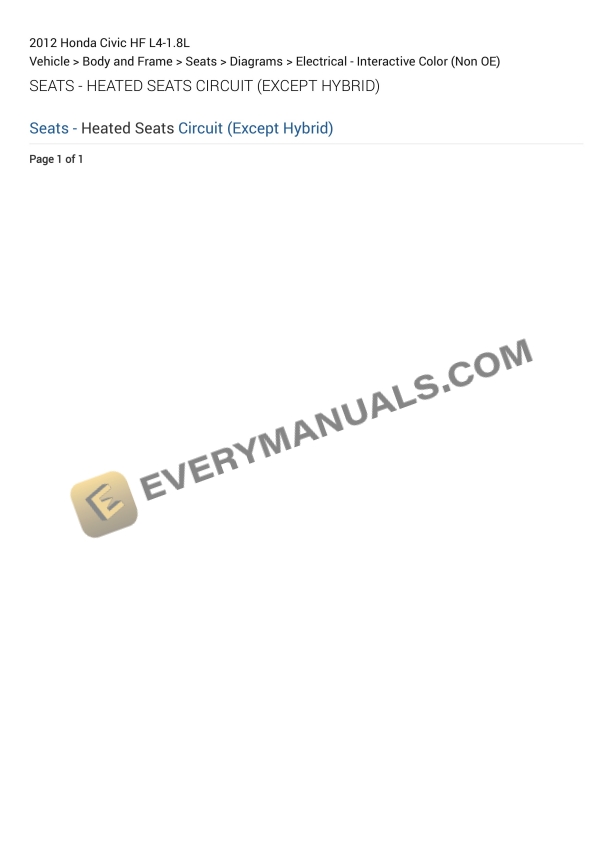 honda civic hf 2012 electrical diagrams l4 18l 1