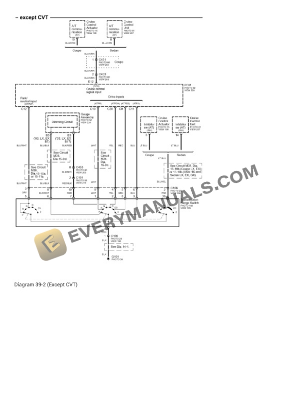 Honda Civic HX Coupe 2001 Electrical Diagrams L4-1668cc 1.7L SOHC (VTEC-E) MFI 5 Honda Civic HX Coupe 2001 Electrical Diagrams L4-1668cc 1.7L SOHC (VTEC-E) MFI - Image 3