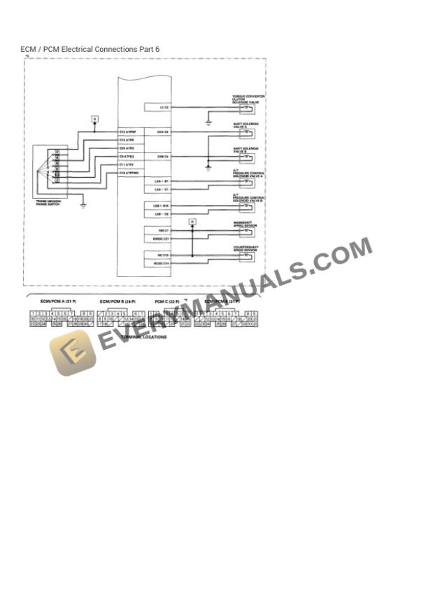 Honda Civic HX Coupe 2001 Electrical Diagrams L4-1668cc 1.7L SOHC (VTEC-E) MFI 6 Honda Civic HX Coupe 2001 Electrical Diagrams L4-1668cc 1.7L SOHC (VTEC-E) MFI - Image 4