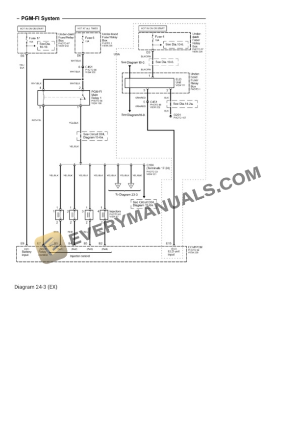 Honda Civic HX Coupe 2002 Electrical Diagrams L4-1668cc 1.7L SOHC (VTEC-E) MFI 5 Honda Civic HX Coupe 2002 Electrical Diagrams L4-1668cc 1.7L SOHC (VTEC-E) MFI - Image 3