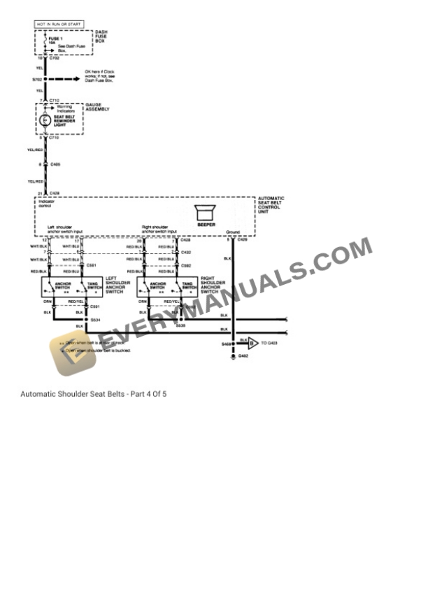 Honda Civic Sedan 1991 Electrical Diagrams L4-1590cc 1.6L SOHC (D16A6) MFI 5 Honda Civic Sedan 1991 Electrical Diagrams L4-1590cc 1.6L SOHC (D16A6) MFI - Image 3