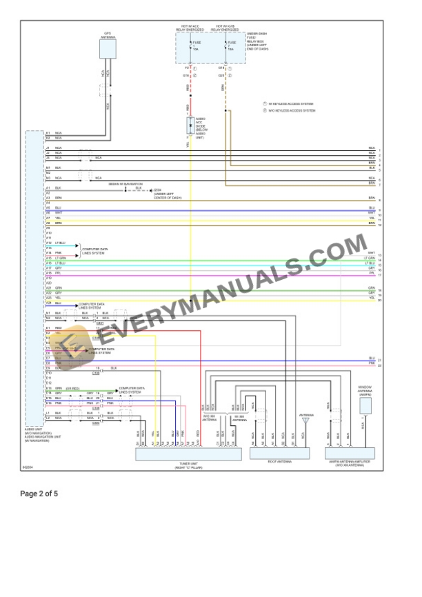Honda Civic Sedan 2019 Electrical Diagrams L4-1.5L Turbo (L15B7) 4 Honda Civic Sedan 2019 Electrical Diagrams L4-1.5L Turbo (L15B7) - Image 2