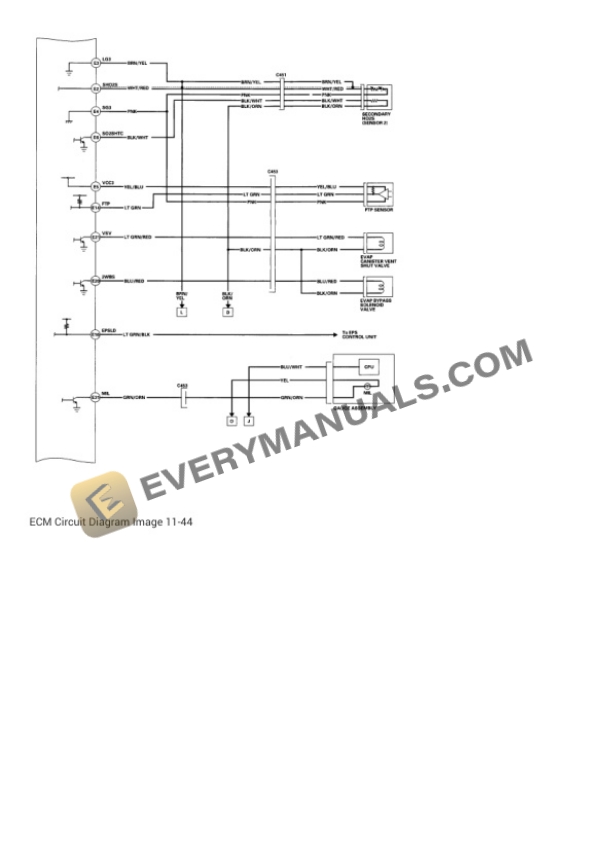 Honda Civic Si 2003 Electrical Diagrams L4-1998cc 2.0L DOHC EP3 (i-VTEC) PGMFI 7 Honda Civic Si 2003 Electrical Diagrams L4-1998cc 2.0L DOHC EP3 (i-VTEC) PGMFI - Image 5