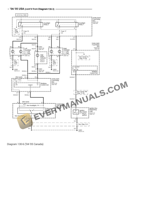 Honda Civic Si 2005 Electrical Diagrams L4-2.0L 5 Honda Civic Si 2005 Electrical Diagrams L4-2.0L - Image 3