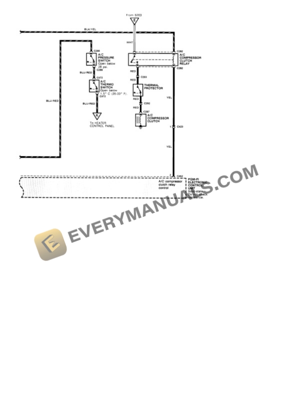 Honda Civic Wagon 2WD 1991 Electrical Diagrams L4-1493cc 1.5L SOHC (D15B2) TBI 5 Honda Civic Wagon 2WD 1991 Electrical Diagrams L4-1493cc 1.5L SOHC (D15B2) TBI - Image 3