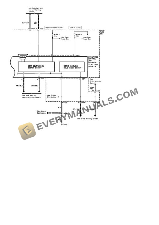 Honda Civic Wagon 4WD 1991 Electrical Diagrams L4-1590cc 1.6L SOHC (D16A6) MFI 4 Honda Civic Wagon 4WD 1991 Electrical Diagrams L4-1590cc 1.6L SOHC (D16A6) MFI - Image 2