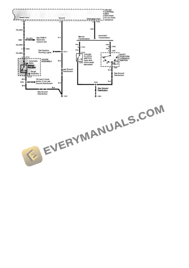 Honda Civic Wagon 4WD 1991 Electrical Diagrams L4-1590cc 1.6L SOHC (D16A6) MFI 5 Honda Civic Wagon 4WD 1991 Electrical Diagrams L4-1590cc 1.6L SOHC (D16A6) MFI - Image 3