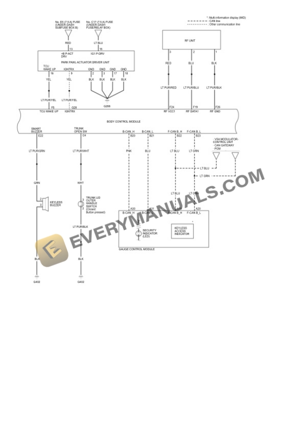 Honda Clarity Plugin Hybrid 2018 Electrical Diagrams L4-1.5L (LEB3) Plugin Hybrid 6 Honda Clarity Plugin Hybrid 2018 Electrical Diagrams L4-1.5L (LEB3) Plugin Hybrid - Image 4