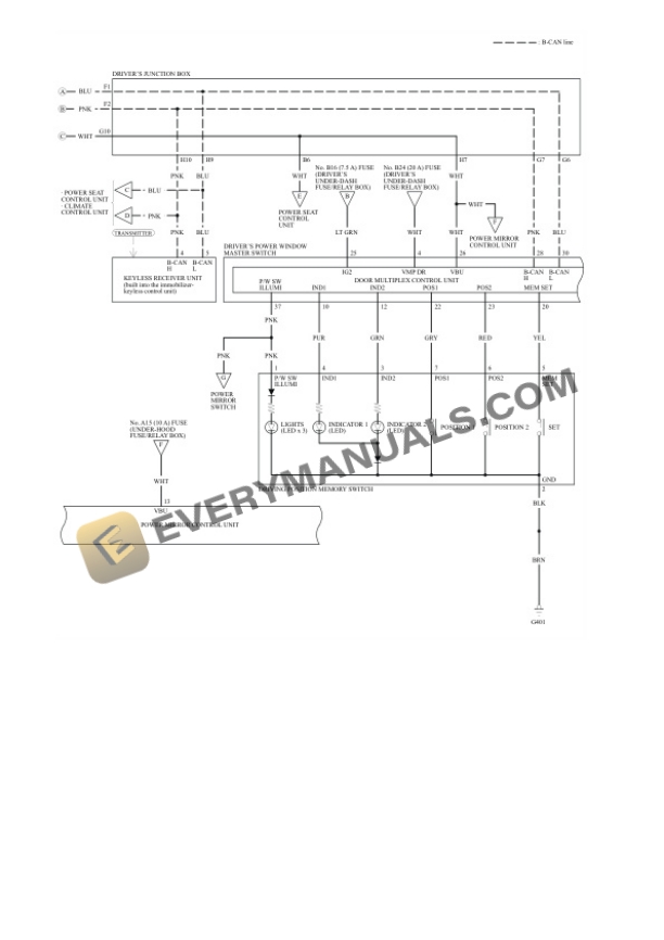 Honda Crosstour 2WD 2015 Electrical Diagrams L4-2.4L (K24Y2) 4 Honda Crosstour 2WD 2015 Electrical Diagrams L4-2.4L (K24Y2) - Image 2