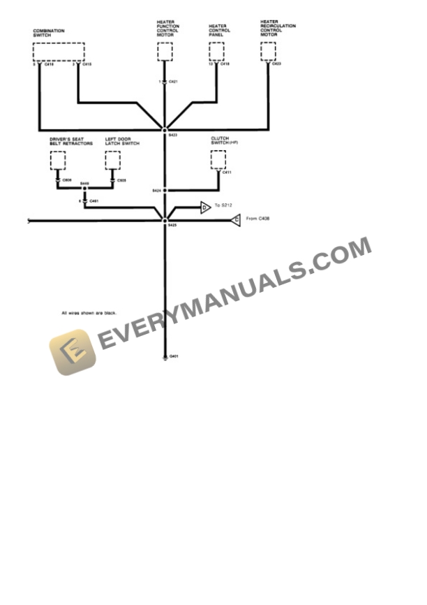 Honda CRX Si 1991 Electrical Diagrams L4-1590cc 1.6L SOHC (D16A6) MFI 5 Honda CRX Si 1991 Electrical Diagrams L4-1590cc 1.6L SOHC (D16A6) MFI - Image 3