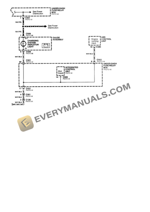 Honda Del Sol 1994 Electrical Diagrams L4-1.6L SOHC (VTEC) 7 Honda Del Sol 1994 Electrical Diagrams L4-1.6L SOHC (VTEC) - Image 5