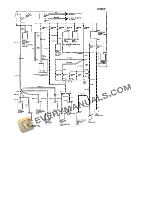 Honda Prelude 1989 Electrical Diagrams L4-1958cc DOHC 6 Honda Prelude 1989 Electrical Diagrams L4-1958cc DOHC - Image 4