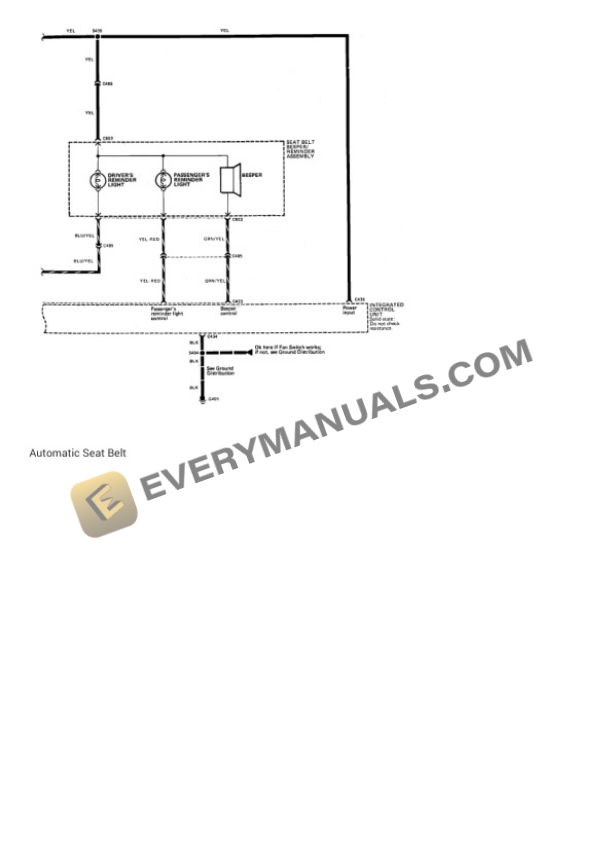 Honda Prelude 1989 Electrical Diagrams L4-1958cc DOHC 7 Honda Prelude 1989 Electrical Diagrams L4-1958cc DOHC - Image 5