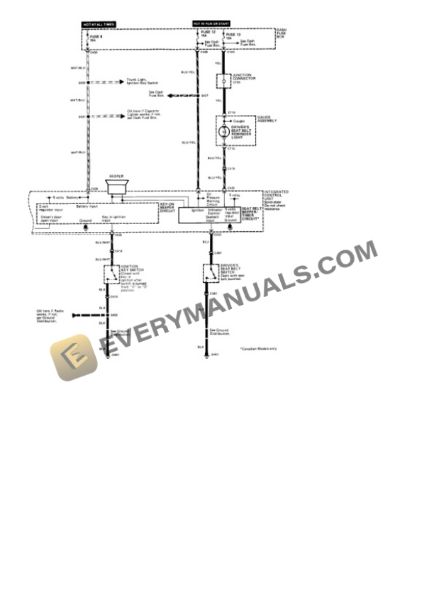 Honda Prelude 1991 Electrical Diagrams L4-2056cc DOHC 7 Honda Prelude 1991 Electrical Diagrams L4-2056cc DOHC - Image 5