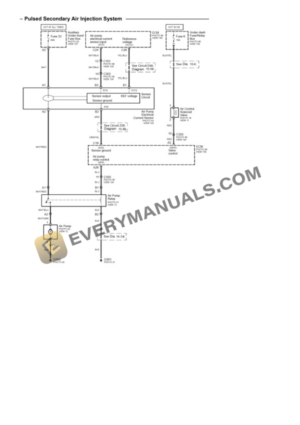 Honda S2000 2001 Electrical Diagrams L4-1997cc 2.0L DOHC (VTEC) MFI 5 Honda S2000 2001 Electrical Diagrams L4-1997cc 2.0L DOHC (VTEC) MFI - Image 3