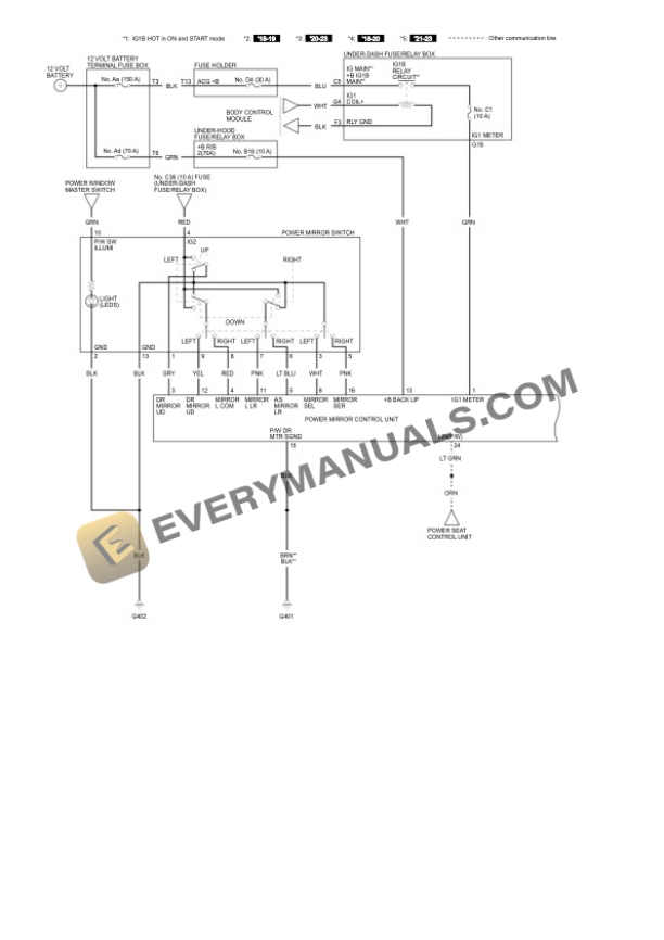 Honda Truck Odyssey 2022 Electrical Diagrams V6-3.5L (J35Y7) 5 Honda Truck Odyssey 2022 Electrical Diagrams V6-3.5L (J35Y7) - Image 3