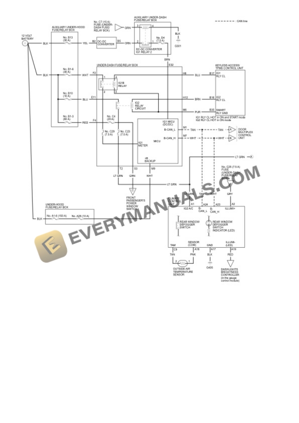 Honda Truck Passport 4WD 2022 Electrical Diagrams V6-3.5L (J35Y6) 7 Honda Truck Passport 4WD 2022 Electrical Diagrams V6-3.5L (J35Y6) - Image 5