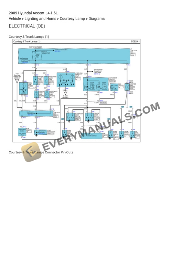Hyundai Accent 2009 Electrical Diagrams L4-1.6L 4 Hyundai Accent 2009 Electrical Diagrams L4-1.6L - Image 2