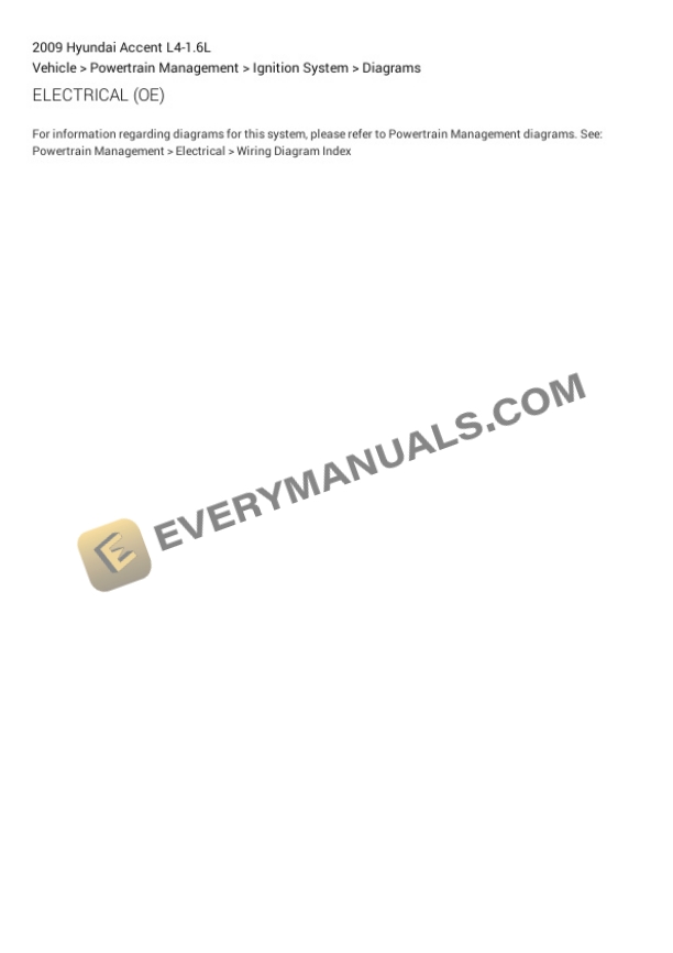 Hyundai Accent 2009 Electrical Diagrams L4-1.6L 5 Hyundai Accent 2009 Electrical Diagrams L4-1.6L - Image 3