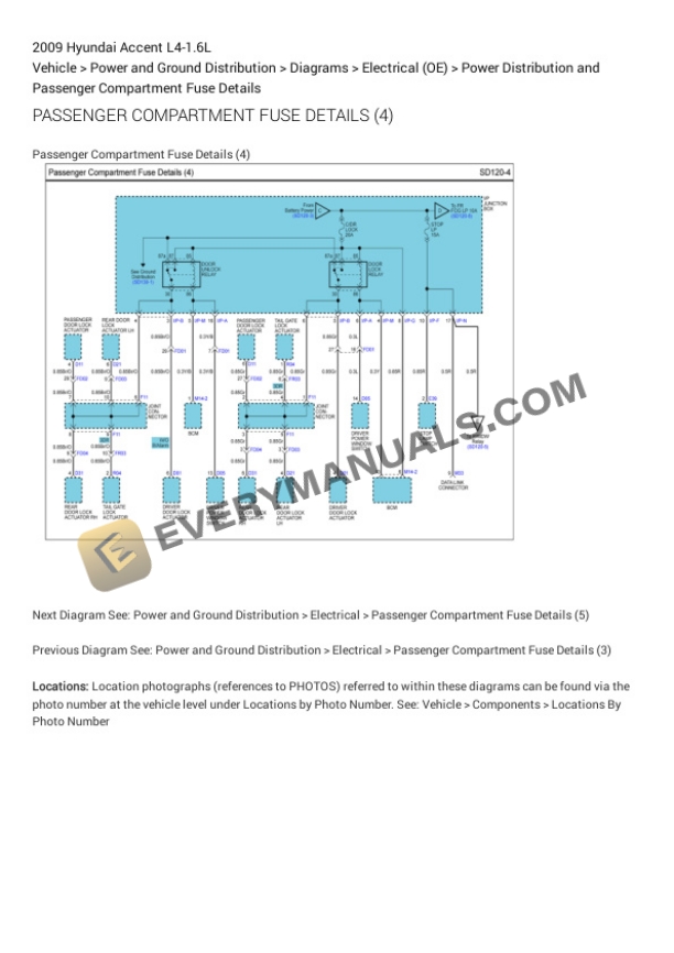 Hyundai Accent 2009 Electrical Diagrams L4-1.6L 7 Hyundai Accent 2009 Electrical Diagrams L4-1.6L - Image 5