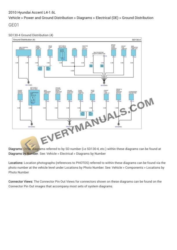 Hyundai Accent 2010 Electrical Diagrams L4-1.6L 5 Hyundai Accent 2010 Electrical Diagrams L4-1.6L - Image 3