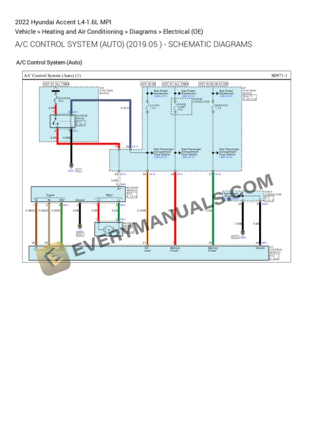 Hyundai Accent 2022 Electrical Diagrams L4-1.6L MPI 4 Hyundai Accent 2022 Electrical Diagrams L4-1.6L MPI - Image 2