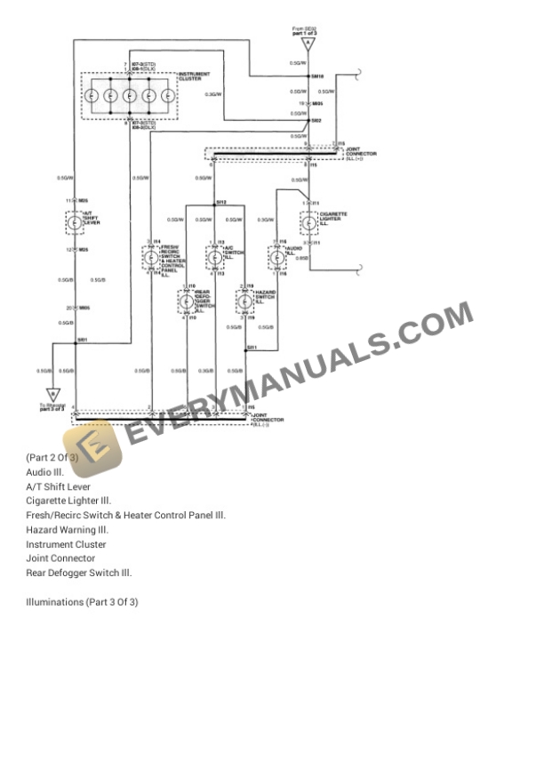 Hyundai Accent GS Coupe 1999 Electrical Diagrams L4-1495cc 1.5L SOHC MFI 7 Hyundai Accent GS Coupe 1999 Electrical Diagrams L4-1495cc 1.5L SOHC MFI - Image 5