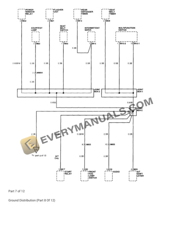 Hyundai Accent GT Coupe 1997 Electrical Diagrams L4-1495cc 1.5L DOHC MFI 5 Hyundai Accent GT Coupe 1997 Electrical Diagrams L4-1495cc 1.5L DOHC MFI - Image 3