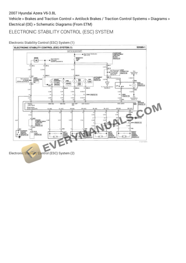 Hyundai Azera 2007 Electrical Diagrams V6-3.8L 4 Hyundai Azera 2007 Electrical Diagrams V6-3.8L - Image 2