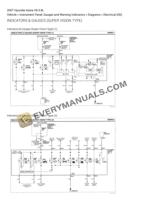 Hyundai Azera 2007 Electrical Diagrams V6-3.8L 5 Hyundai Azera 2007 Electrical Diagrams V6-3.8L - Image 3
