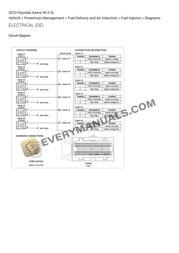 Hyundai Azera 2010 Electrical Diagrams V6-3.3L 5 Hyundai Azera 2010 Electrical Diagrams V6-3.3L - Image 3