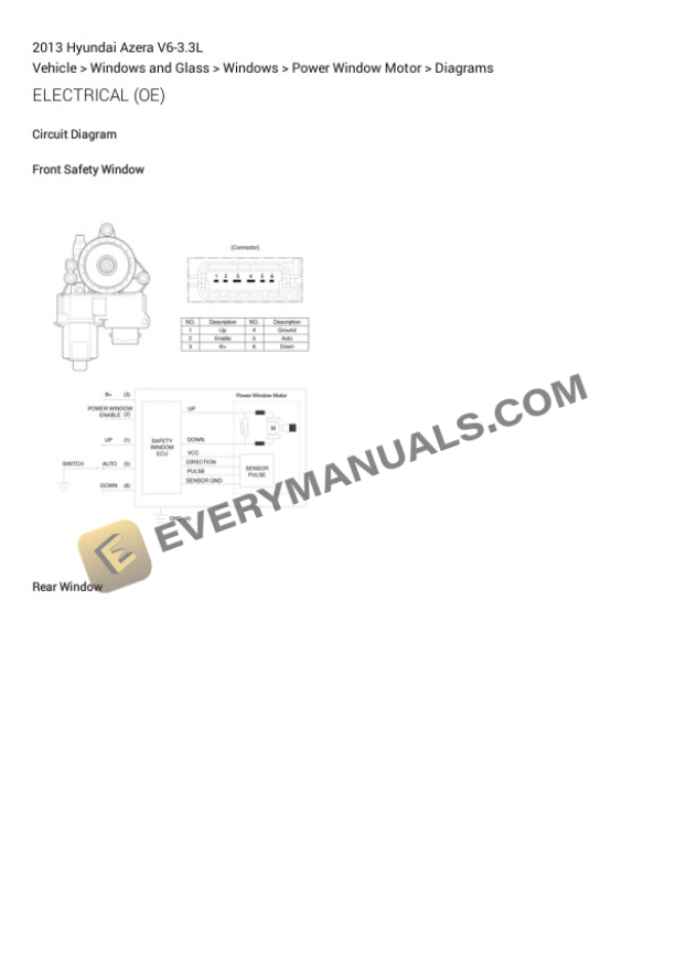 Hyundai Azera 2013 Electrical Diagrams V6-3.3L2013 Hyundai Azera V6-3.3L 5 Hyundai Azera 2013 Electrical Diagrams V6-3.3L2013 Hyundai Azera V6-3.3L - Image 3
